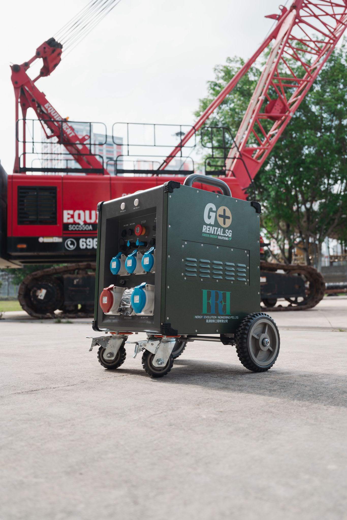 EH-Series portable battery energy storage system deployed on a Singapore construction site