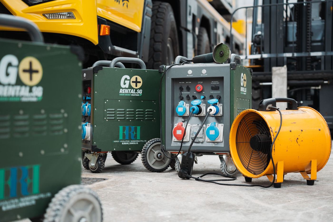 Portable BESS units powering site equipment directly at the work face