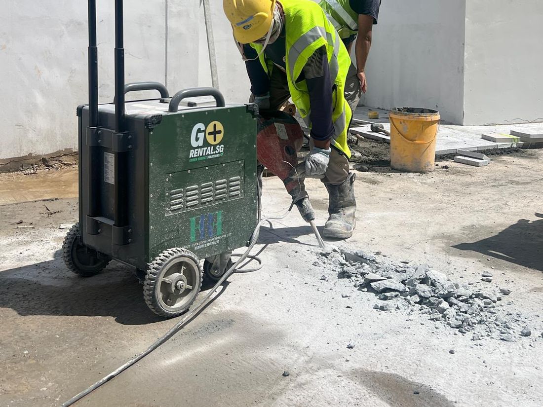 Portable BESS providing quiet construction power at Perennial Living Parry Avenue for China Harbour Engineering Company