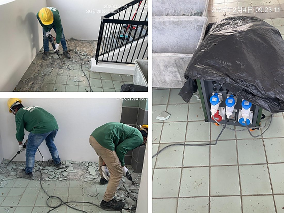 Battery energy storage units deployed for HDB breaker works in a residential estate
